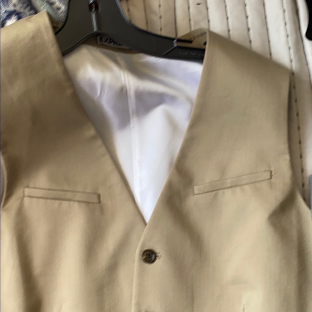 Small express suit vest khaki
